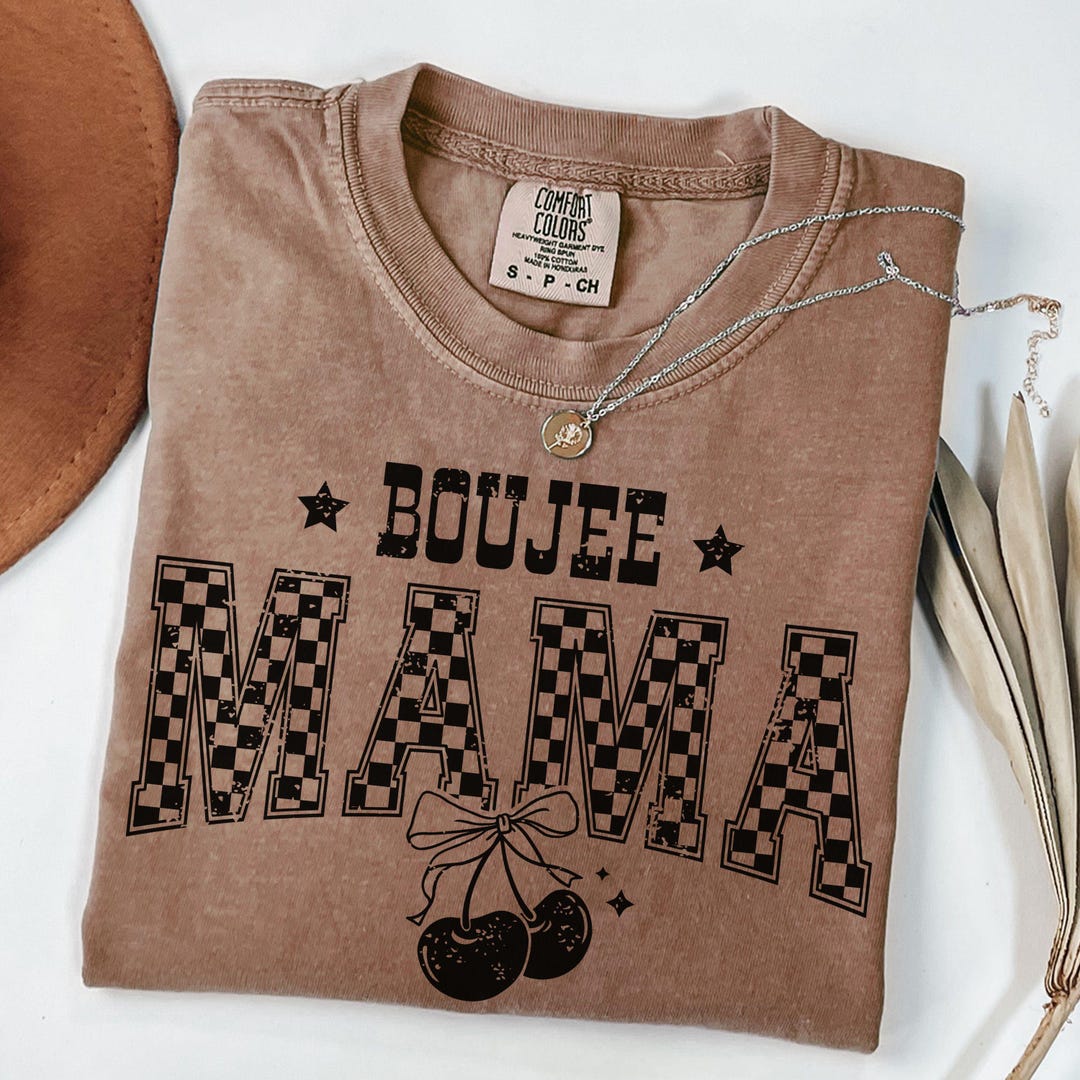 Boujee Mama T-shirt, Trendy Mom Shirt, Fashionable Graphic Tee