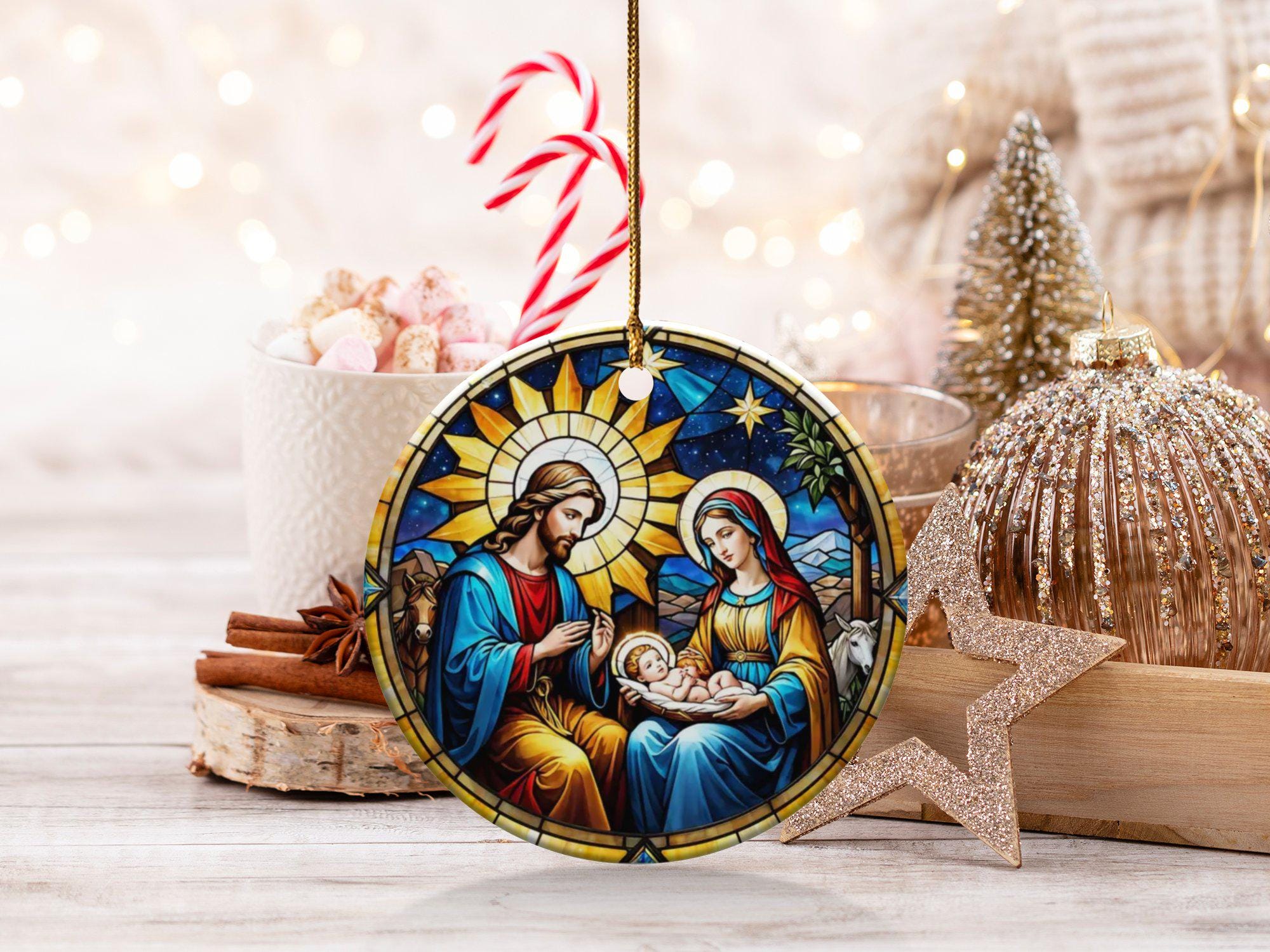 キリスト降誕の飾り、聖家族の飾り、イエスの飾り、クリスマスの飾り