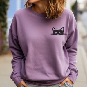 Sweatshirt Comfort colors, cat Shirt, Cats tee, Cat shirt gift, Cat lover shirt gift, Cat Mom Sweatshirt, Cat Lover Gift, Funny cat T-Shirt