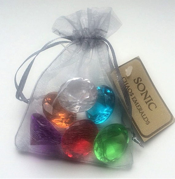 Sonic Chaos Emeralds Set De 7 En Una Bolsa Etsy Sonic Chaos Emeralds Set De 7 En Una Bolsa Etsy