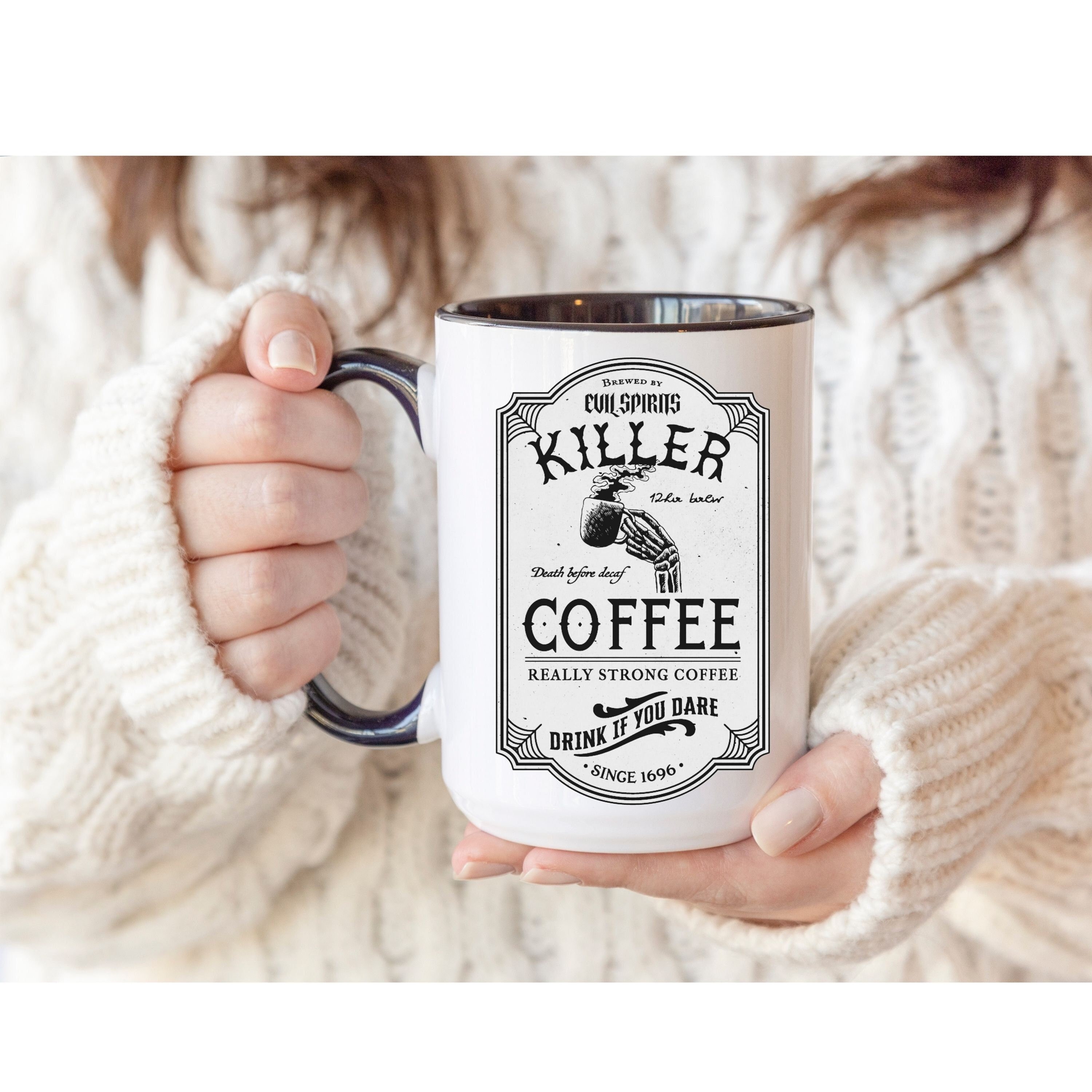 Killer Coffee Mug, Killer Coffee, Coffee Lover, Macabre Coffee Mug ...