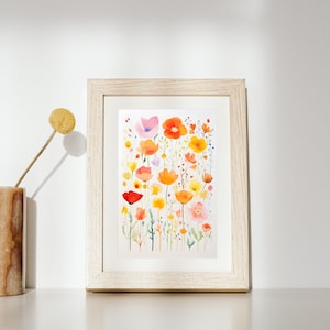 Watercolor Image Flowers, Bouquet Illustration, Watercolor, Watercolor Floral, Aesthetic, Spring Flowers, Flowers, Digital Download