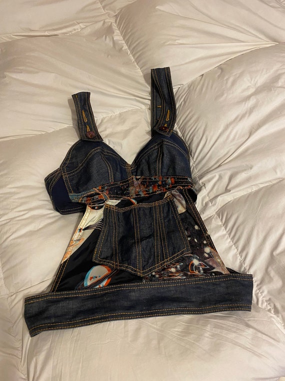 Vintage Gaultier Denim Harness Halter