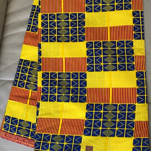 Kente Fabric per yard , African Print Fabric, Ghana Kente, Nigeria Fabric, Craft fabric
