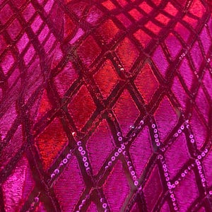 5 Yards African lace Fabric, African lace fabric, Embroidered Pink lace, Nigerian lace, Magenta lace Bild 10