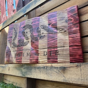 Handcrafted Sons of Liberty Wooden Flag: Rebellious Stripes Wall Art