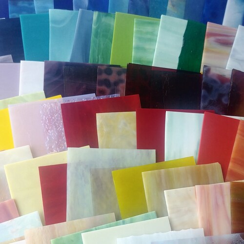 10 Sheets Variety Stained Glass Sheets Pack 4 X 6 Inch Large Etsy