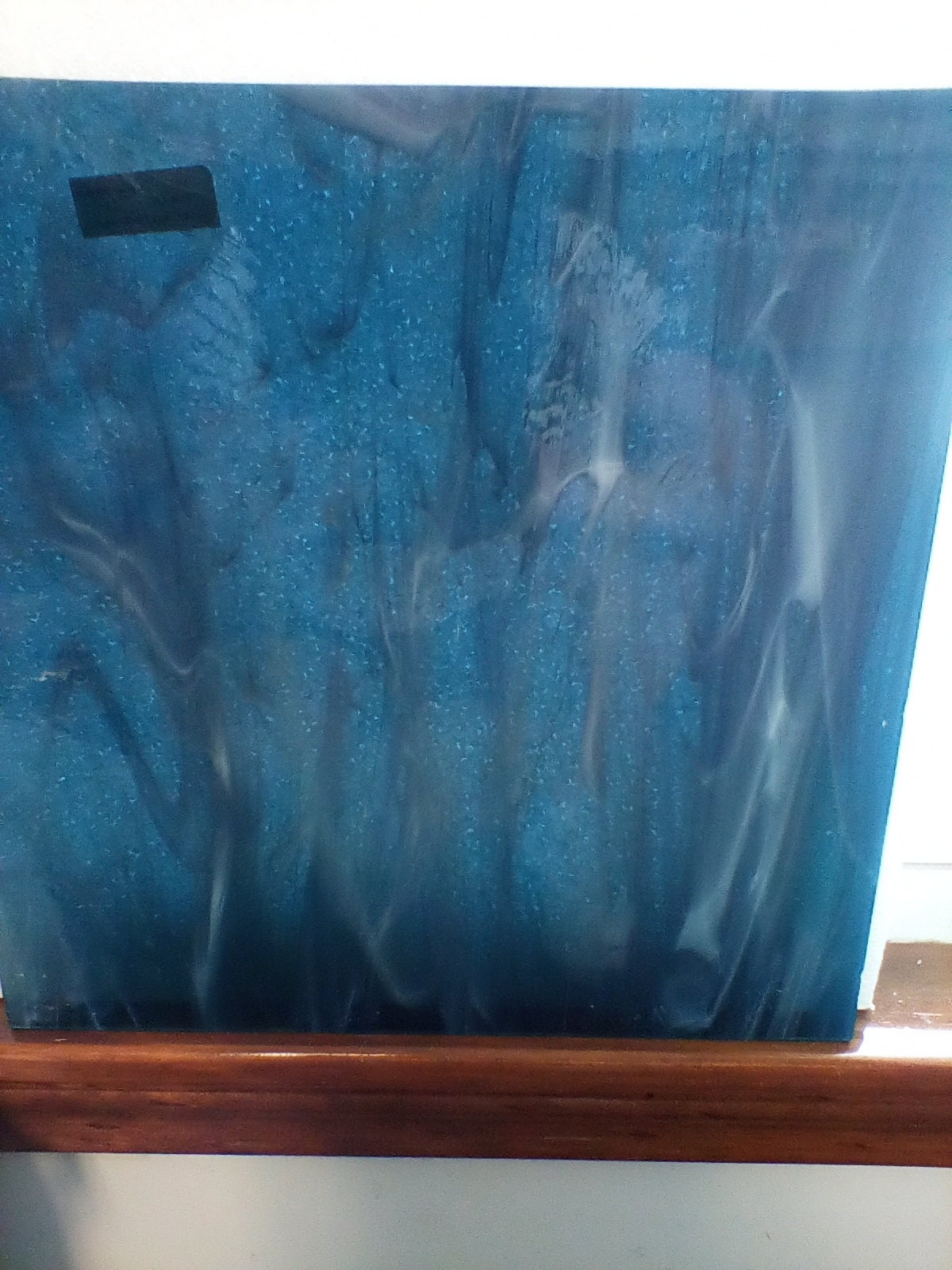 Steel Blue And White Wispy Spectrum 8 94 Stained Glass Sheet Etsy Australia