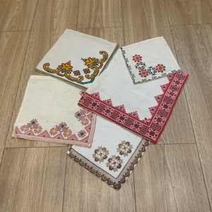 Vintage towel, embroidered towel, handmade embroidery, cross-stitch, Ukrainian embroidery, embroidered napkin, Ukrainian folk embroidery #14