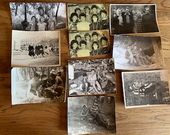 Lot of 10 Vintage black white Family photo Dressing Fashion Lifestyle  Group photo Kids photo USSR Soviet  Collectable Photo 1960-1980 #20