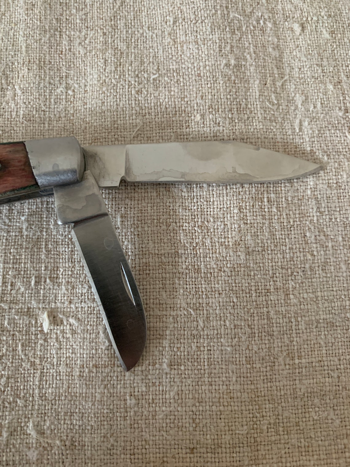 Vintage Pocket Knife Souvenir Stain Three Blade Locking knife Etsy