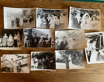 Lot of 10 Vintage black white Family photo Dressing Fashion Lifestyle  Group photo Kids photo USSR Soviet  Collectable Photo 1960-1980 #21