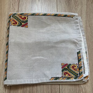 Vintage towel, embroidered towel, handmade embroidery, cross-stitch, Ukrainian embroidery, embroidered napkin, Ukrainian folk embroidery #33