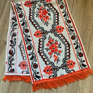 Vintage towel, embroidered towel, handmade embroidery, cross-stitch, Ukrainian embroidery, embroidered napkin, Ukrainian folk embroidery #18
