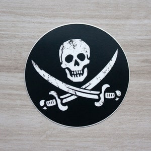 Jolly Roger Sticker Pirate, Pirate Flag, Pirate Skull, Pirates, Pirate Symbol STICKER 3x3 image 3