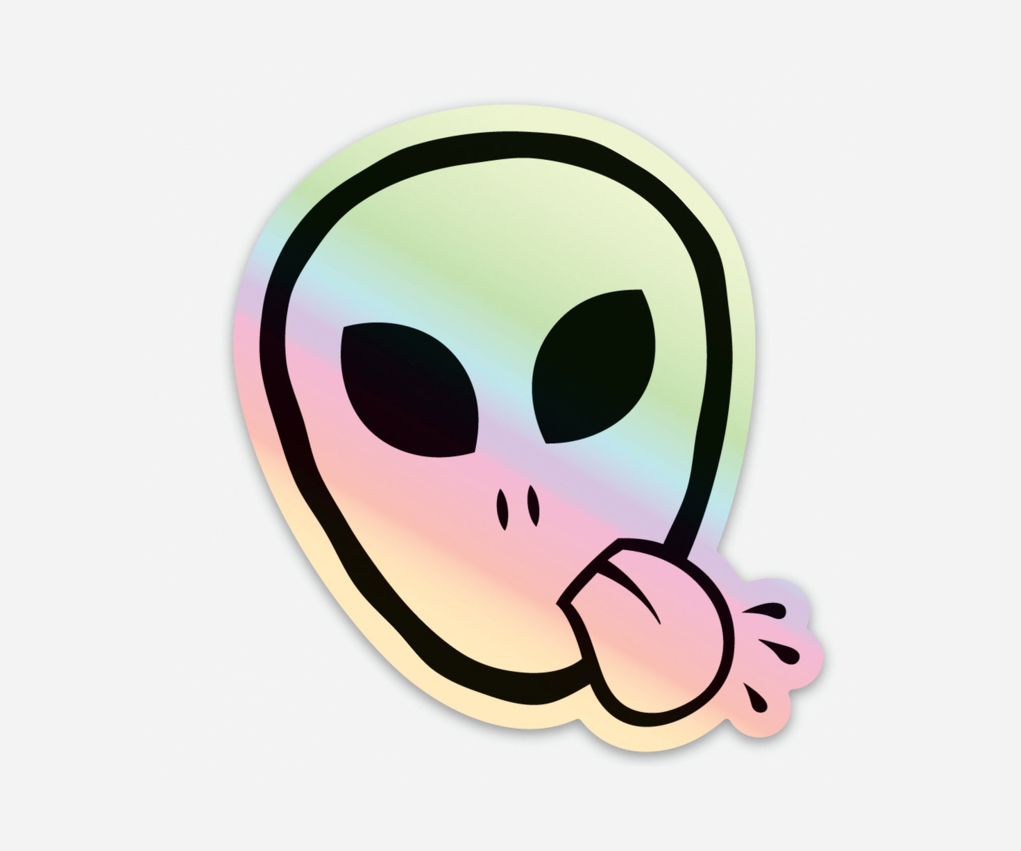 Alien Face Sticker, Rude Alien, UFO, Alien, Space, Funny, Extra ...