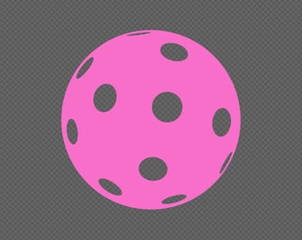 Pickleball Sticker, Pink,  3 inch, Cut Vinyl, Pink, Car Sticker, Water Bottle Sticker, Vinyl STICKER 3"x3"
