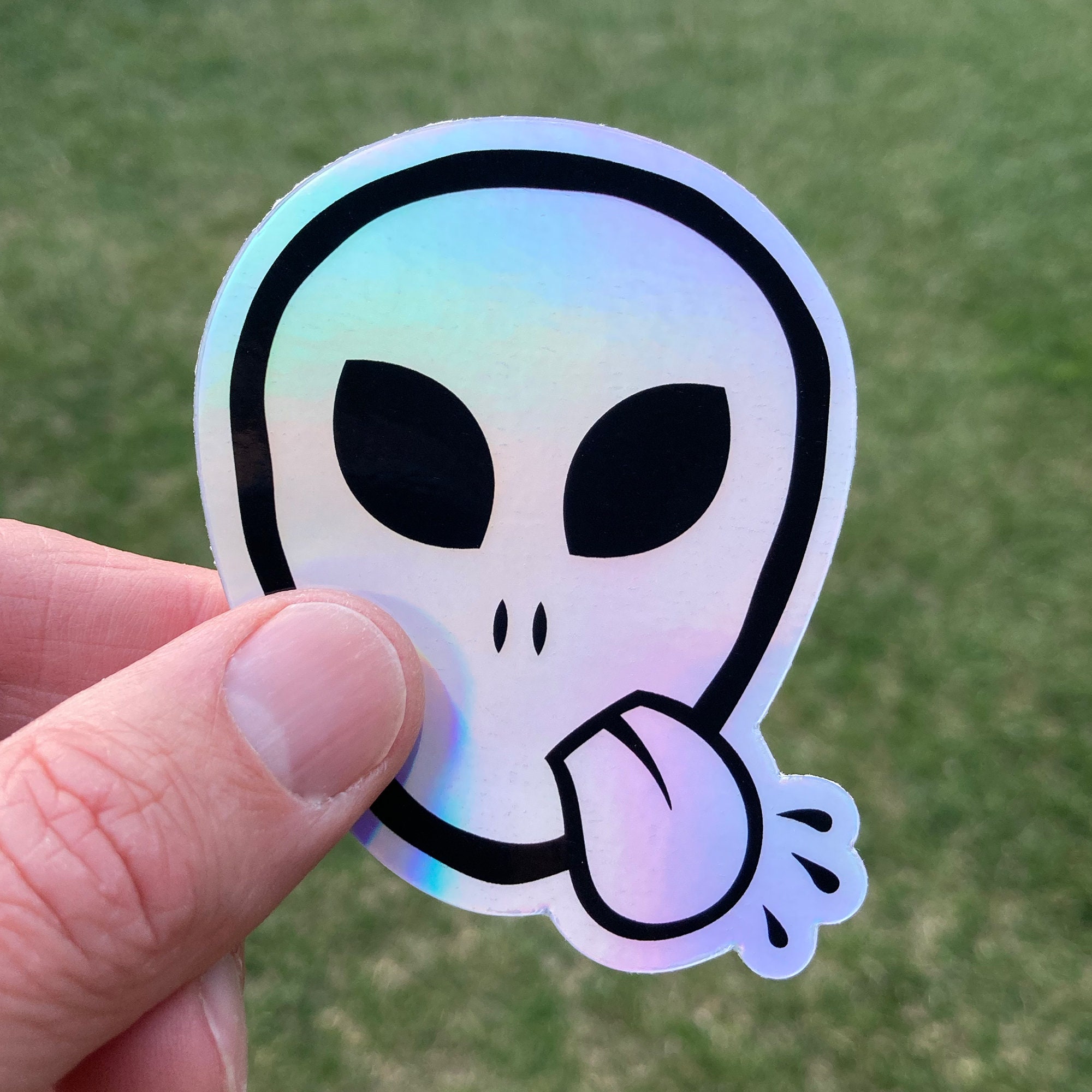 Alien Face Sticker, Rude Alien, UFO, Alien, Space, Funny, Extra ...