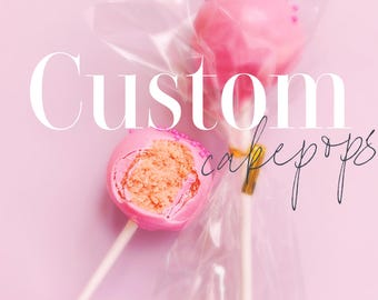 Custom Cake Pops - Choose your flavor - one dozen (12) party favors