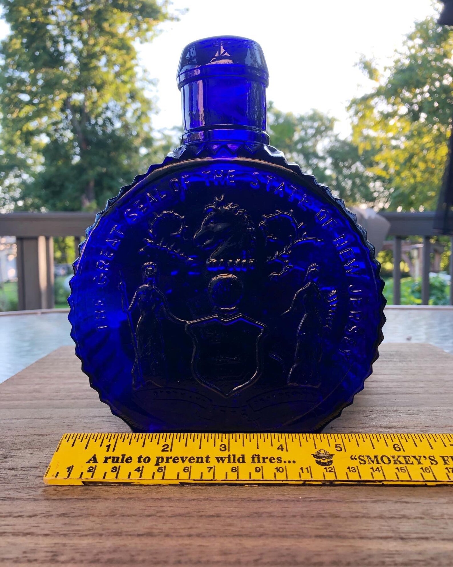 Clevenger Glass Works Bottle Bank Blue Glass First National Etsy