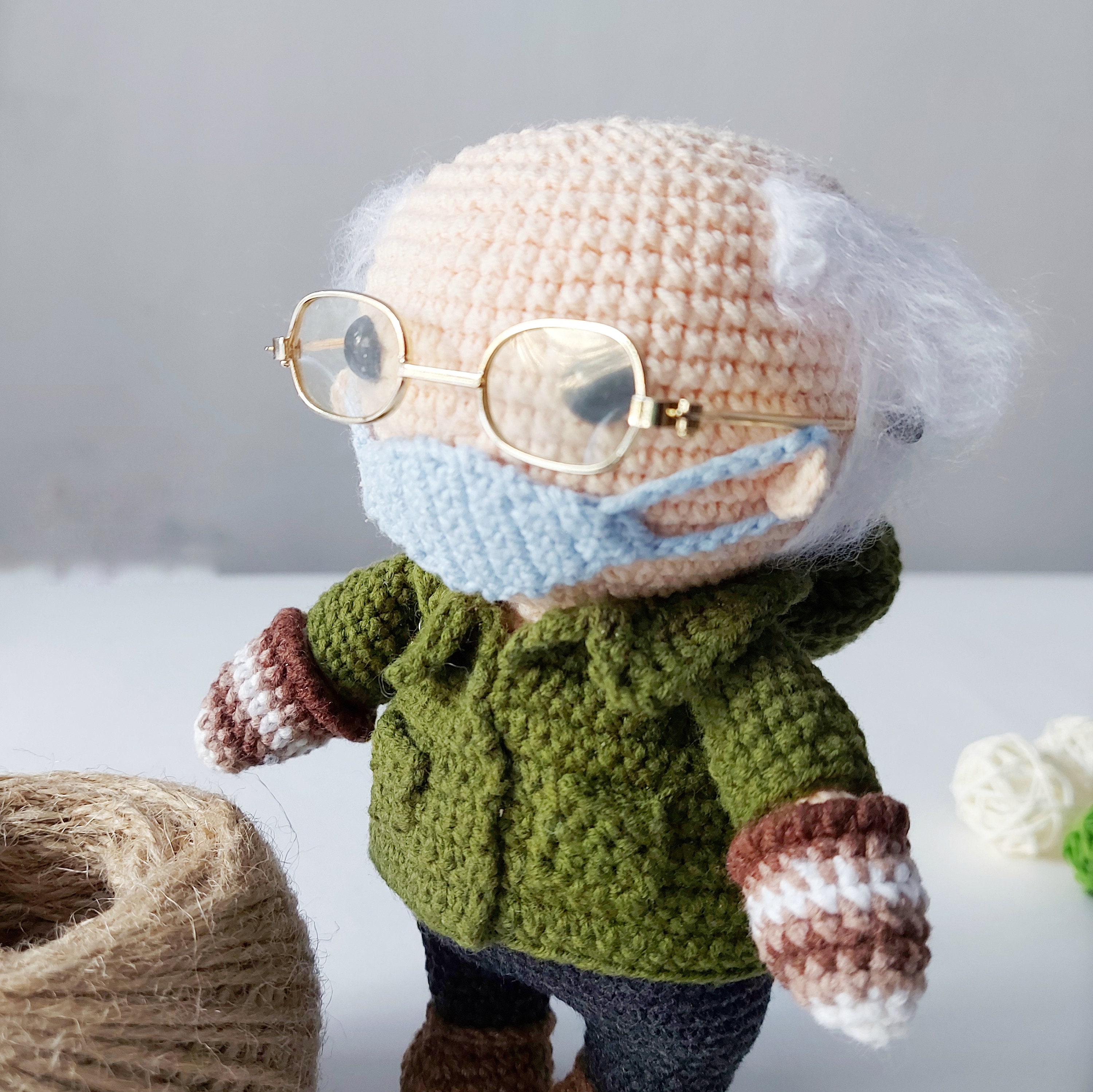 PATTERN PDF Bernie Sanders with Mittens Crochet doll | Etsy