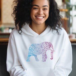 Elephant Hoodie Etsy