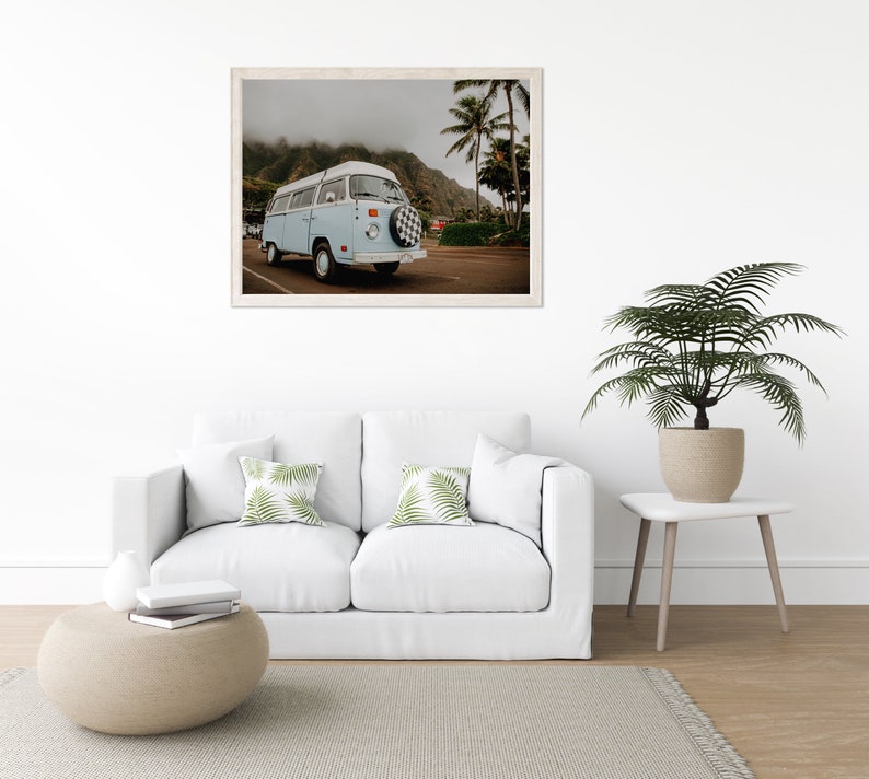 Vintage VW Van Wall Art Volkswagen Bus Photo Hawaii Photo Etsy
