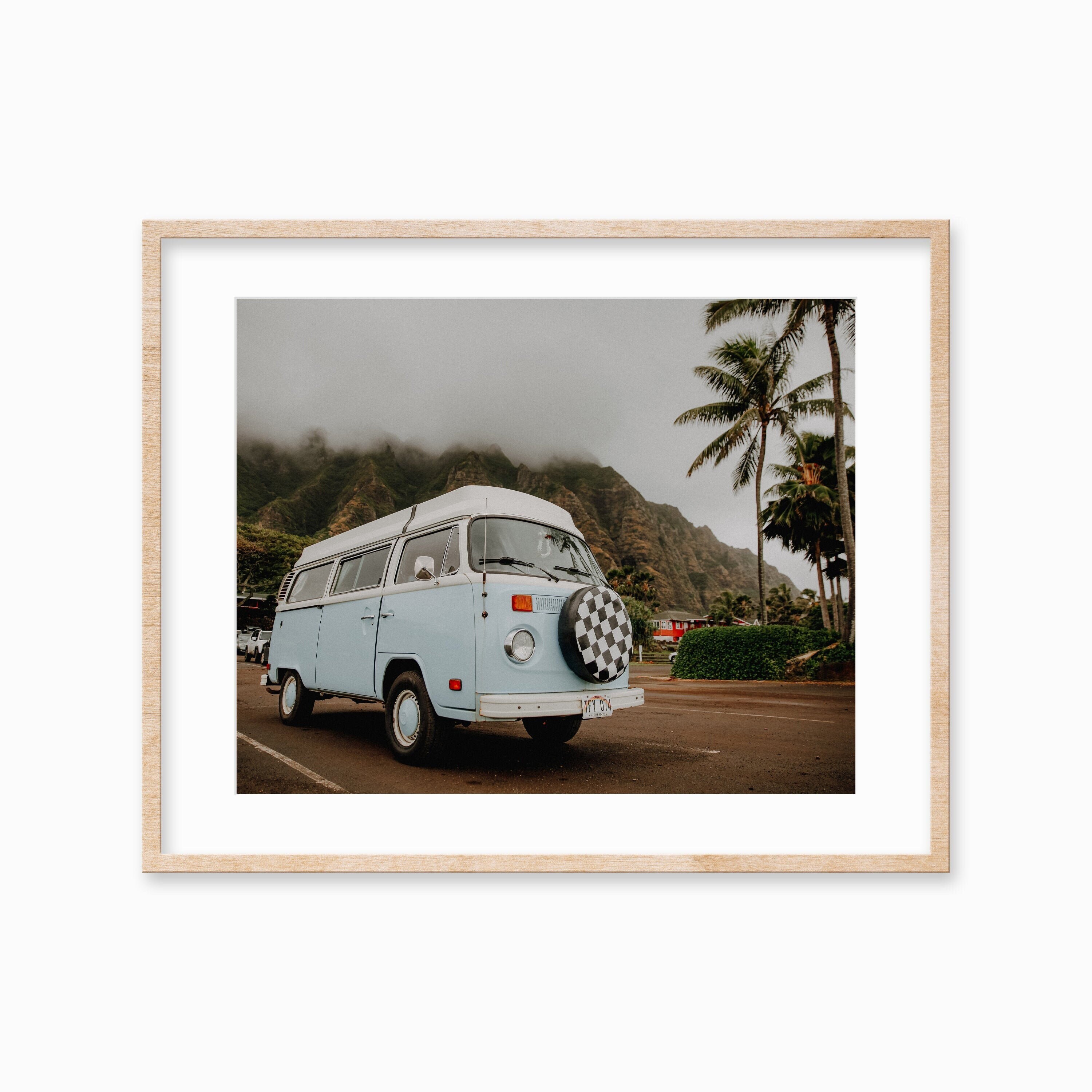 Vintage VW Van Wall Art Volkswagen Bus Photo Hawaii Photo Etsy