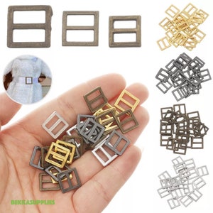 20PCs 40PCs 6mm/7mm/8.5mm Doll Tiny Tri-Glide Metal Belt Buckles