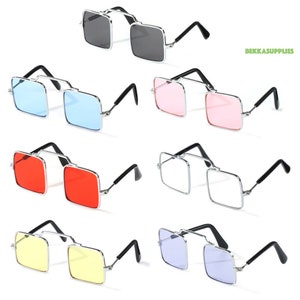 1 PC - 8cm Fashion Doll Animal Mini Eye Glasses--7 Colorful Square Glasses #Plush Stuffed Crochet Doll Animal Glasses #Blythe Doll