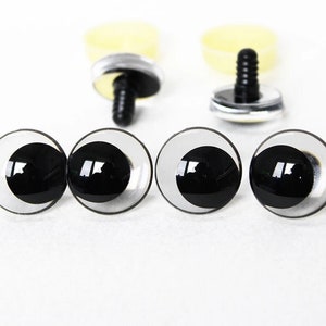 20st 12-14-16-18-20-25-30-35-40 mm Cartoon grappige heldere veiligheidsogen met ring - heldere 3D-veiligheidsogen #DIY amigurumi pluche dieren maken