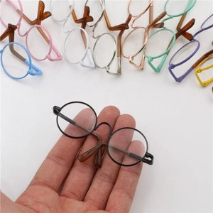 1 PC - 18inch Fashion Doll Eye Glasses Round-Shaped Colorful Glasses #Toy Crochet DIY Doll Craft Making Supplies #Blyth Doll