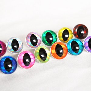 9-30mm - 20PCs Glitter Safety Eyes Cat Doll Eyes with Washer #puppet dragon bear #amigurumi #toy animal crochet plushies craft eyes