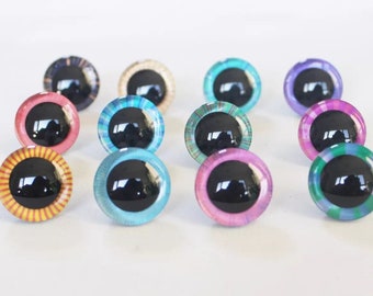 9-35mm [10 Pairs] 3D Toy Safety Eyes with washer #Doll animal craft #DIY Amigurumi Knitted Plush Stuffed Toy making