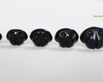 30PCs 18mm 21mm 23mm 25mm--Plush Black Plastic Dog Safety Nose with washer #amigurumi crochet plush doll toy animal making