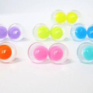 5Pairs 25mm30mm Cartoon Funny Safety Eyes with White Eyeball Disc on Assorted Colour Pupil Eyes & Washer #DIY Amigurumi Plush Stuffed making