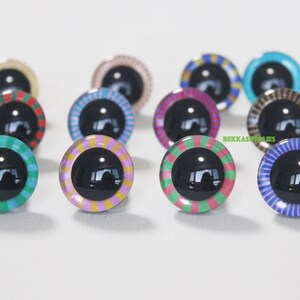 9-35mm - 20PCs Colorful 3D Toy Safety Eyes #Doll animal craft #Amigurumi Knitted Plush Stuffed Doll Toy Making