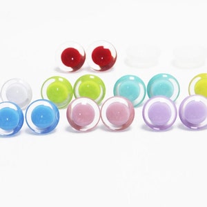 25mm 30mm 10Pairs Clear 3D with Colourful Pupil Safety Eyes and Washer Centered Pupil 3D Safety Eyes #DIY amigurumi plush stuffed toy making