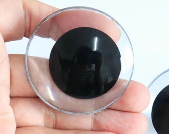 2 pares de ojos de seguridad transparentes 3D de gran tamaño de 50 mm con arandela #DIY para hacer muñecos de peluche amigurumi (4 piezas)