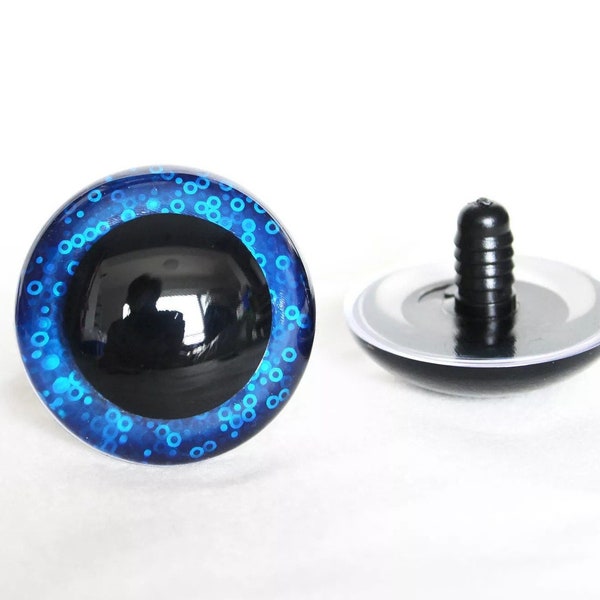 2PCs - Size: 30-40-50-60mm Big Size Color Safety Eyes with washer [1 Pair] - 10 colors option