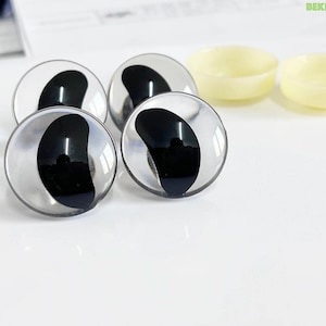 20PCs 16mm 18mm 20mm 25mm 30mm Clear Safety Eyes with Black Pupil Funny Eyes and washer #3D Clear Eyes #DIY amigurumi plush toy doll making
