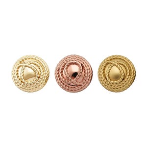 15mm/18mm/20mm/23mm 5PCs Round Metal Button Shank Style in Twisted Style for DIY clothing overcoat cardigan jacket crochet craft - 3 colours