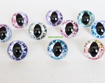 9-10-12-13-14-15-16-18-24-30mm Safety Cat Eyes with Washer--Round Cat Eyes #DIY amigurumi plush stuffed animal craft