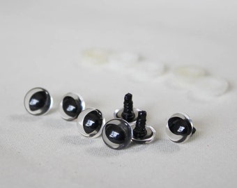 9-10-12-13-14-15-16-18-21-24-30mm 20PCs Clear Safety Cat Eyes with Washer #DIY Animal Amigurumi Stuffed Craft Eyes