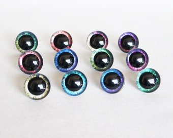 9mm 12mm 14m 16mm 20mm 25mm 30mm 35mm 10Pairs Glitter 3D Safety Eyes with Washer #DIY amigurumi crochet plush stuffed doll animal craft
