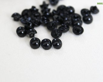 50PCs 4mm 5mm 6mm 8mm Mixed Sizes Hand Screw Shank Type Black Tiny Eyes (no washer) DIY amigurumi plushies miniature doll animal eyes making