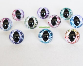 9-10-12-13-14-15-16-18-24-30mm Safety Cat Eyes with Washer--Round Cat Eyes #DIY amigurumi plush stuffed animal craft