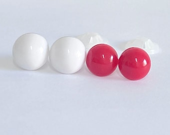 20 Stück 10mm-30mm Weiß/Rot Runde Sicherheitsnase/Sicherheitsaugen mit Unterlegscheibe #DIY Amigurumi Plüschtier gefüllte Puppe Tieraugen - 10 Paar