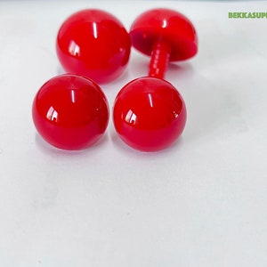 20PCs 24mm / 30mm Red Round Safety Nose/ Red Safety Eyes with washer #DIY amigurumi plushies stuffed doll animal eyes - 10 Pairs