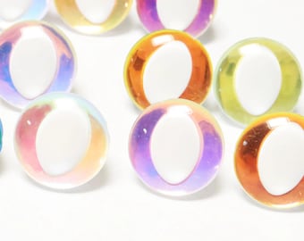 25mm 10Pairs Safety Cat Eyes in Assorted Colour Back Glitter White Pupil Cat 3D Safety Eyes and washer #DIY amigurumi plush stuffed making